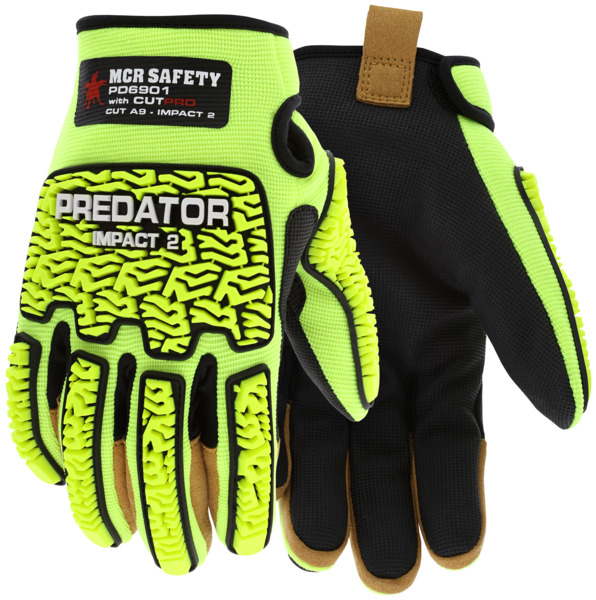 MCR Safety (9277PU) HV Cut Resistant (A7) Work Gloves, PU Coat