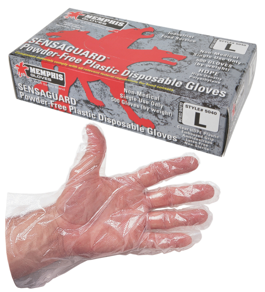 embossed disposable plastic gloves