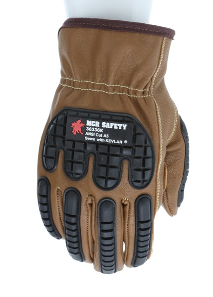 MCR Safety (48406K) Leather Welding Work Gloves, TPR Back