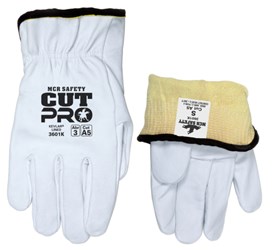 3601K - Goatskin Leather Drivers Work Gloves Kevlar and Synthetic Lined