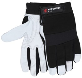 MCR Safety 919 Goatskin Leather Mechanic Glove Leather Padded Palm M