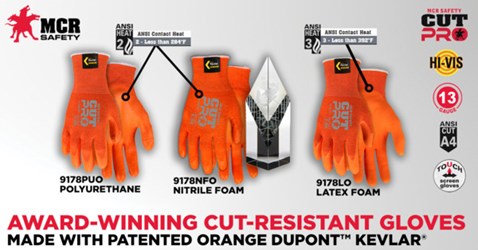MCR Memphis Orange Kevlar Cut Protection Gloves 9178NFO (12 pairs)