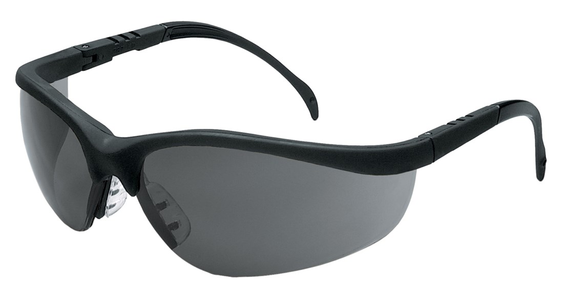 MCR Safety ST112 Scratch-Resistant Safety Glasses, Universal, Black Frame,  Gray Lens - Premier Safety