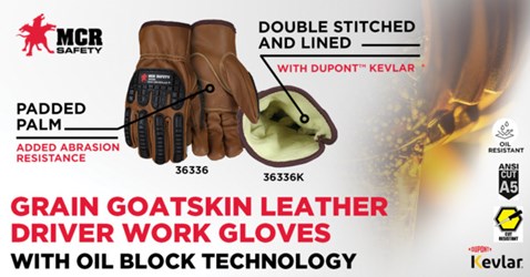 MCR 36336K Select Kevlar Lined Goatskin Leather A5 Cut Rated Impact Gl