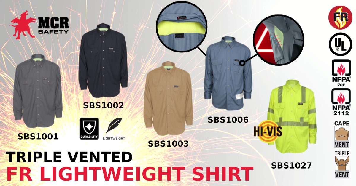 Triple Vented FR Flame Resistant Lightweight Shirts