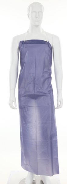 Durawear 6 Mil Blue or White Vinyl Aprons, 35 x 45, Each