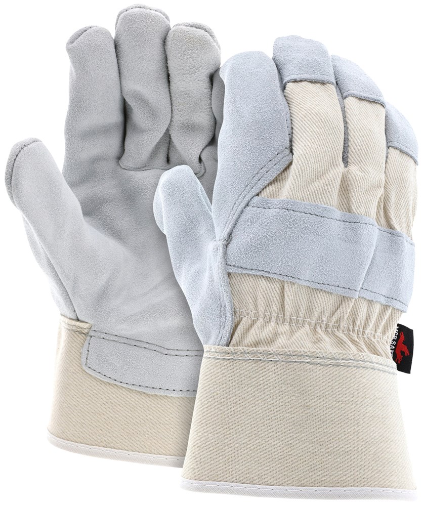 MCR Safety 1400XL Leather Gloves, Gray, XL, PR