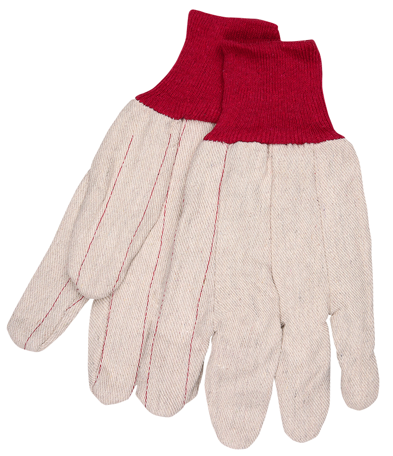 red cotton gloves