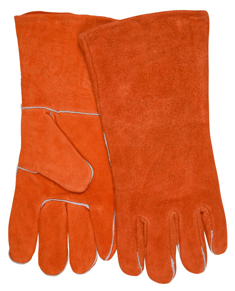 orange welding gloves