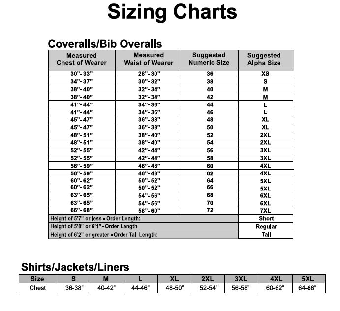 Size Chart 42